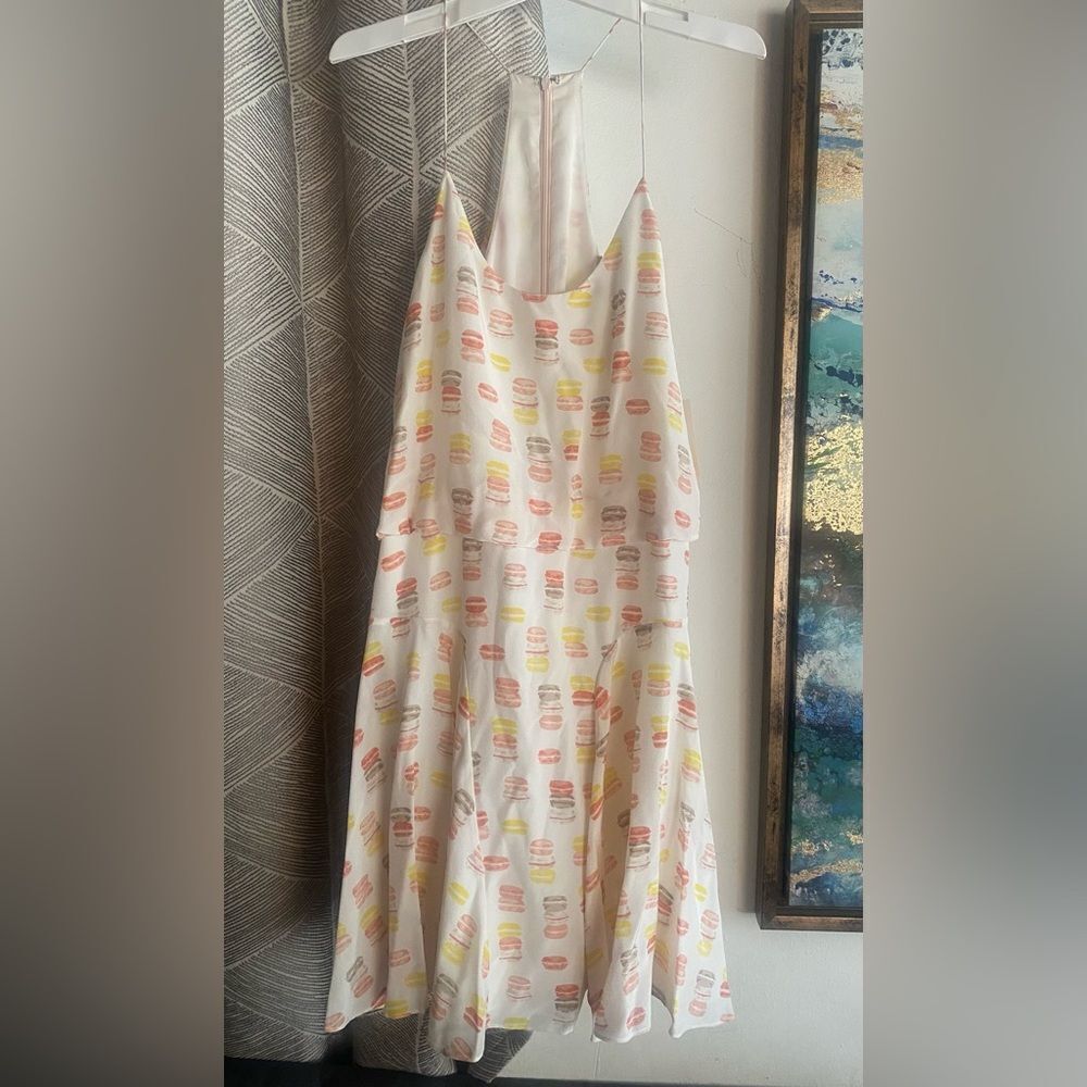 Joie Mini Dress Macaroon Print Silk Sleeveless Sz Small NWT